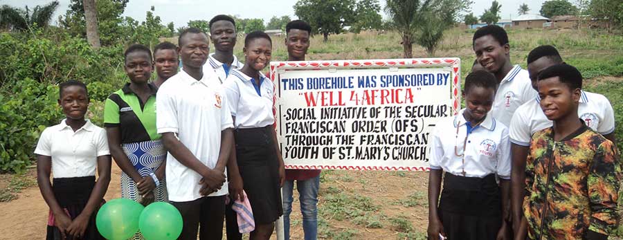 Blessing in Ghana - OFS and Franciscan youth